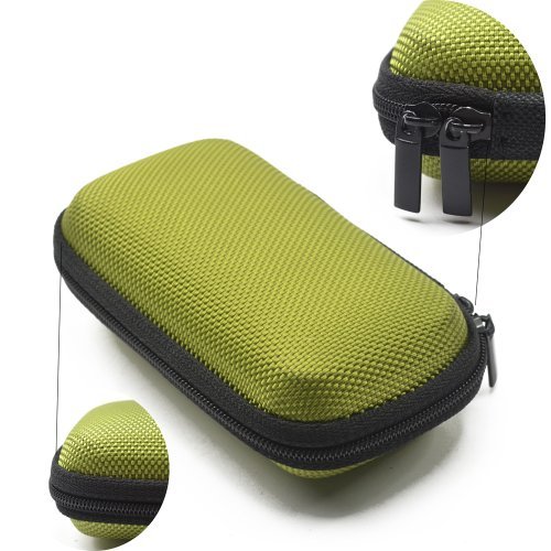 Headphone Case Hard - Zielony zestaw słuchawkowy w kształcie prostokąta