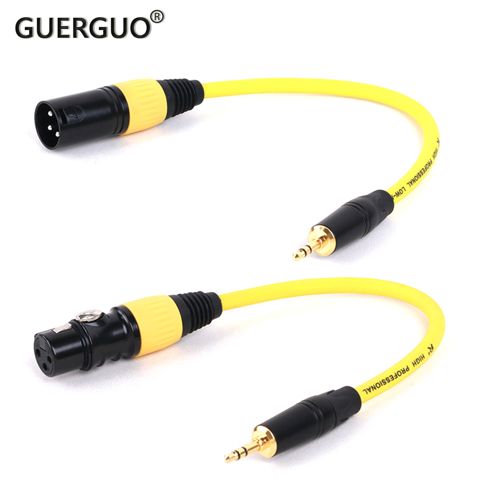 Cable Extension 3.5 - GuerGuo Wielokolorowy kabel audio XLR męski/żeński