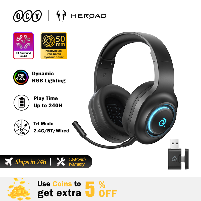 Słuchawki gamingowe QCY Heroad – Gaming Headset Rgb recenzja i cena